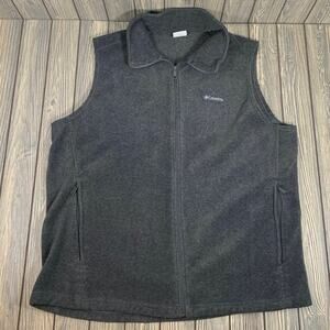 Columbia Men‎ Fleece Vest Bodywarmer Lightweight Layering Sz 3XT Gray